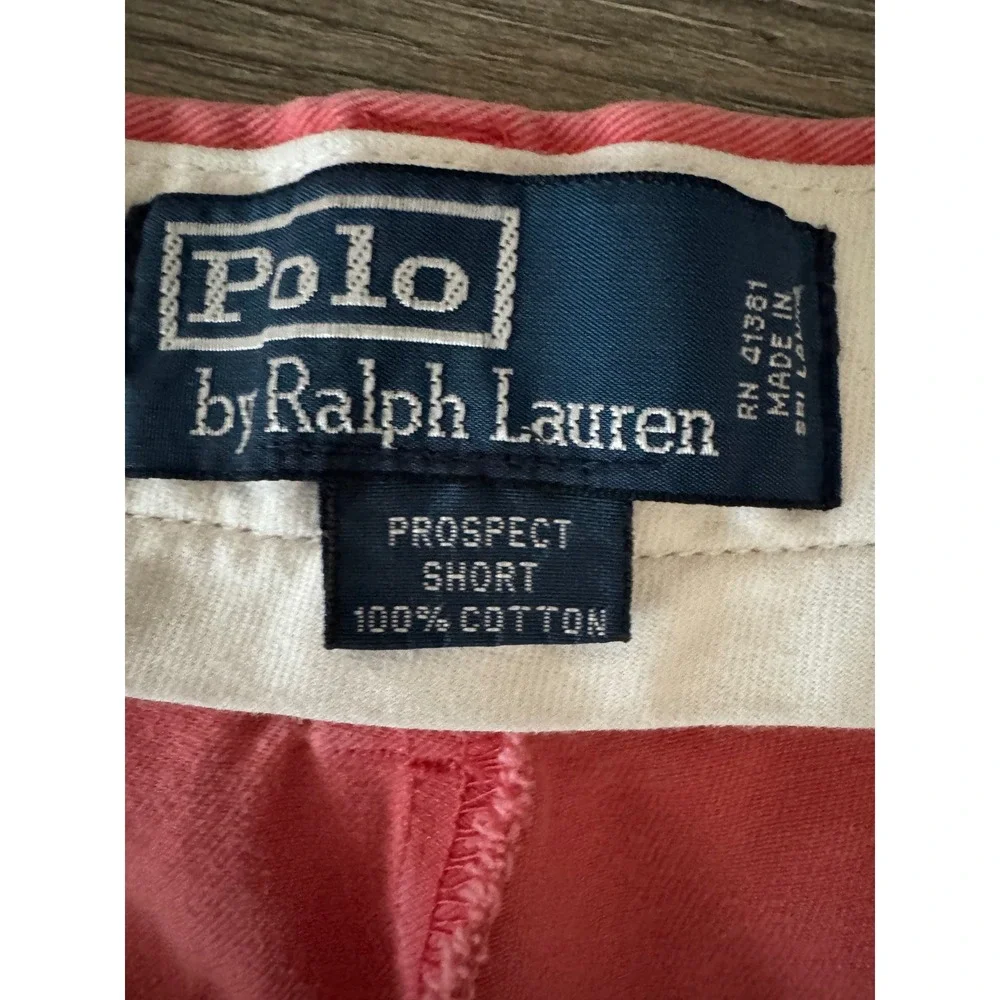 Polo Ralph Lauren Prospect Shorts Men 42 Coral Pink Salmon Cotton Chino 9 Inseam